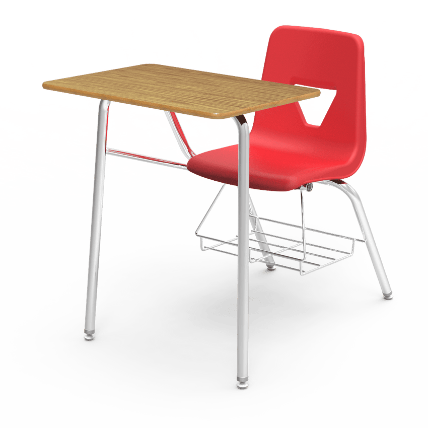 Virco 2400BR - Combo Desk with 18" Seat, 18" x 24" Laminate Top, bookrack (Virco 2400BR) - SchoolOutlet