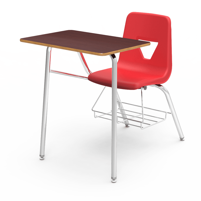Virco 2400BR - Combo Desk with 18" Seat, 18" x 24" Laminate Top, bookrack (Virco 2400BR) - SchoolOutlet