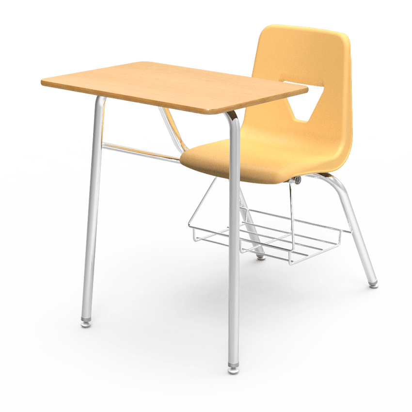 Virco 2400BR - Combo Desk with 18" Seat, 18" x 24" Laminate Top, bookrack (Virco 2400BR) - SchoolOutlet