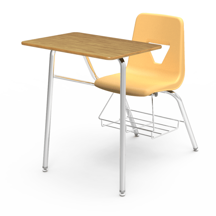 Virco 2400BR - Combo Desk with 18" Seat, 18" x 24" Laminate Top, bookrack (Virco 2400BR) - SchoolOutlet