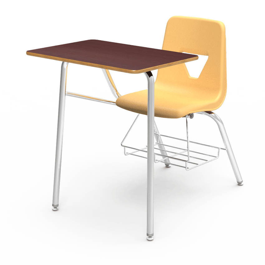 Virco 2400BR - Combo Desk with 18" Seat, 18" x 24" Laminate Top, bookrack (Virco 2400BR) - SchoolOutlet