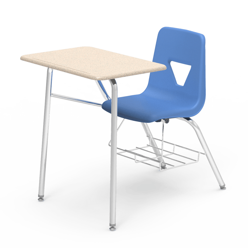 2400BRM - Combo Desk with 18" Seat, 18" x 24" Hard Plastic Top, bookrack (Virco 2400BRM) - SchoolOutlet