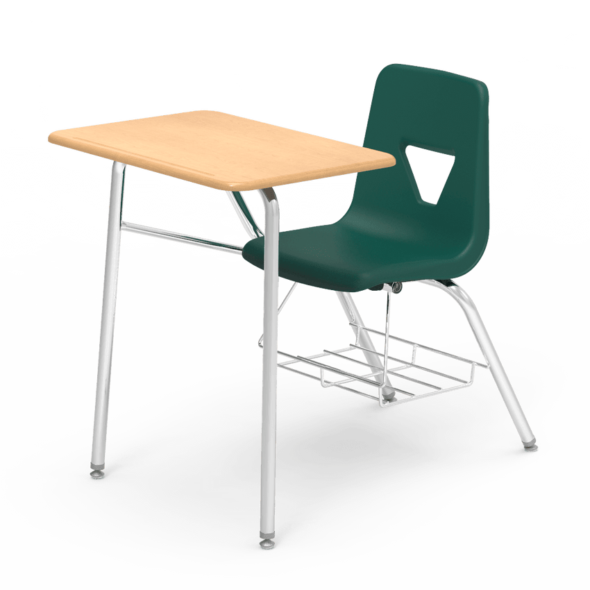 2400BRM - Combo Desk with 18" Seat, 18" x 24" Hard Plastic Top, bookrack (Virco 2400BRM) - SchoolOutlet