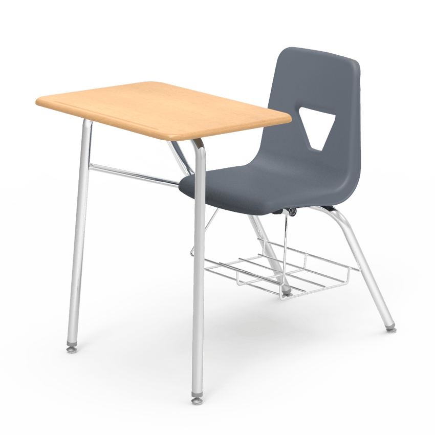 2400BRM - Combo Desk with 18" Seat, 18" x 24" Hard Plastic Top, bookrack (Virco 2400BRM) - SchoolOutlet