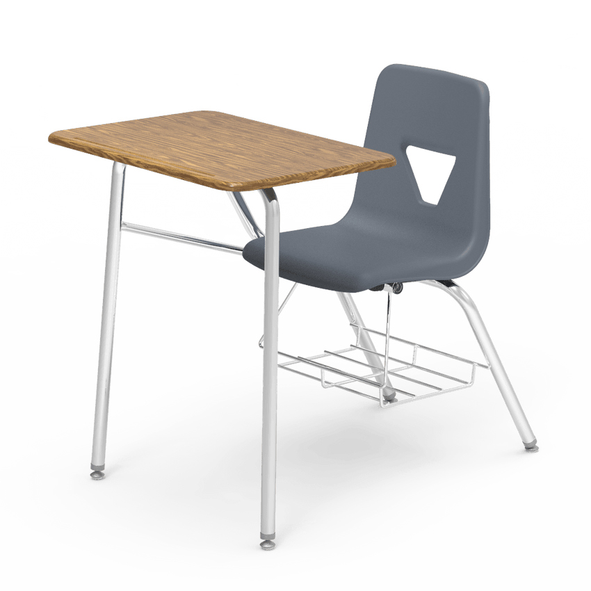 2400BRM - Combo Desk with 18" Seat, 18" x 24" Hard Plastic Top, bookrack (Virco 2400BRM) - SchoolOutlet