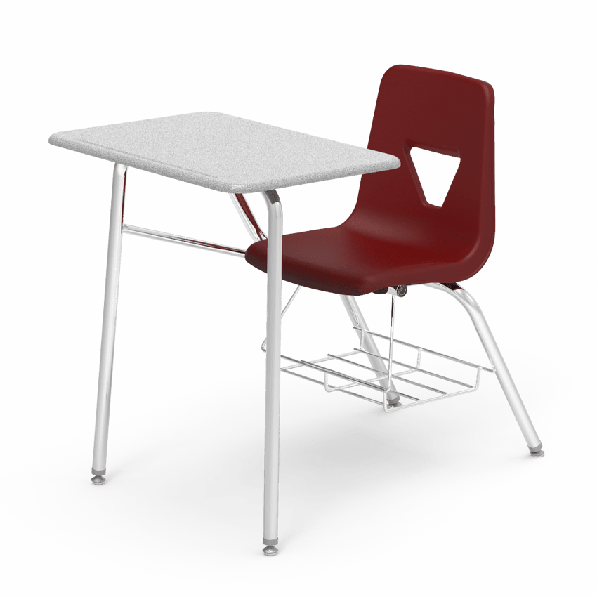 2400BRM - Combo Desk with 18" Seat, 18" x 24" Hard Plastic Top, bookrack (Virco 2400BRM) - SchoolOutlet
