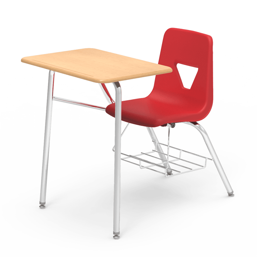 2400BRM - Combo Desk with 18" Seat, 18" x 24" Hard Plastic Top, bookrack (Virco 2400BRM) - SchoolOutlet