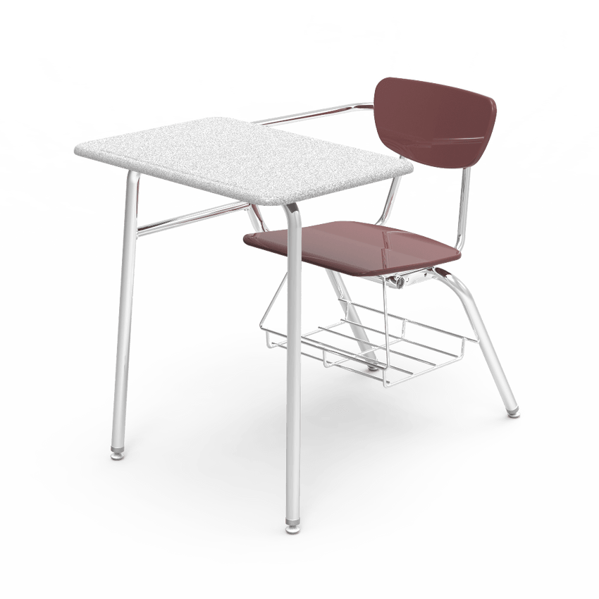 Virco 3400BRL Student Combo Desk with 18" Hard Plastic Seat, 18" x 24" Laminate Top, bookrack for School and Classrooms - SchoolOutlet
