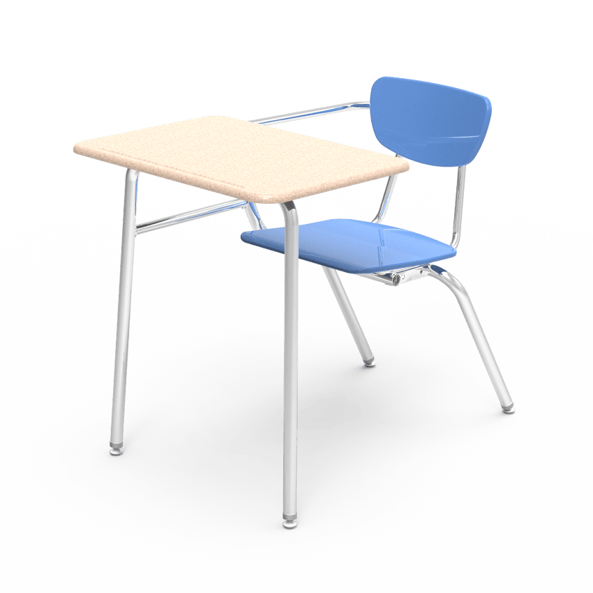 Virco 3400NBRM - Combo Desk with 18" Hard Plastic Seat, 18" x 24" Hard Plastic Top, no bookrack (Virco 3400NBRM) - SchoolOutlet