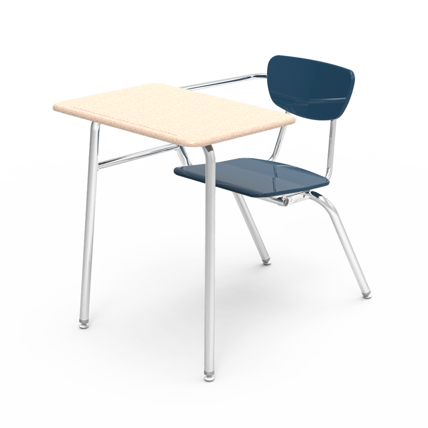 Virco 3400NBRM - Combo Desk with 18" Hard Plastic Seat, 18" x 24" Hard Plastic Top, no bookrack (Virco 3400NBRM) - SchoolOutlet