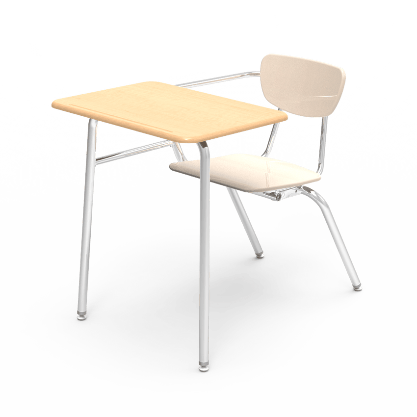Virco 3400NBRM - Combo Desk with 18" Hard Plastic Seat, 18" x 24" Hard Plastic Top, no bookrack (Virco 3400NBRM) - SchoolOutlet