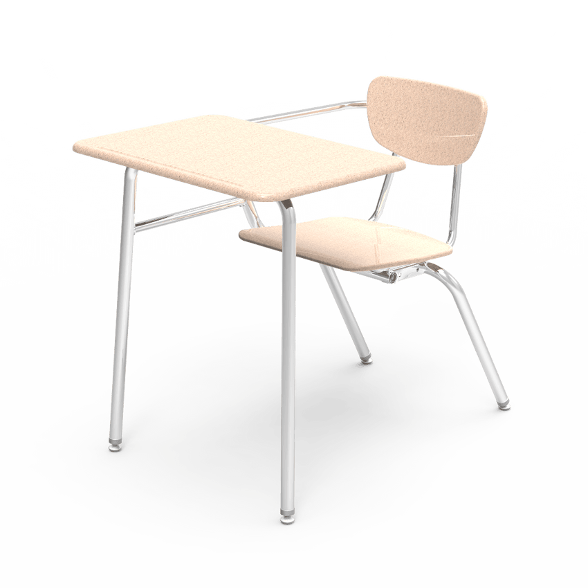 Virco 3400NBRM - Combo Desk with 18" Hard Plastic Seat, 18" x 24" Hard Plastic Top, no bookrack (Virco 3400NBRM) - SchoolOutlet