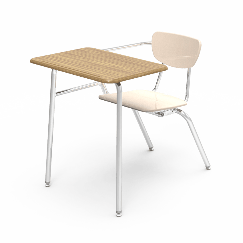 Virco 3400NBRM - Combo Desk with 18" Hard Plastic Seat, 18" x 24" Hard Plastic Top, no bookrack (Virco 3400NBRM) - SchoolOutlet