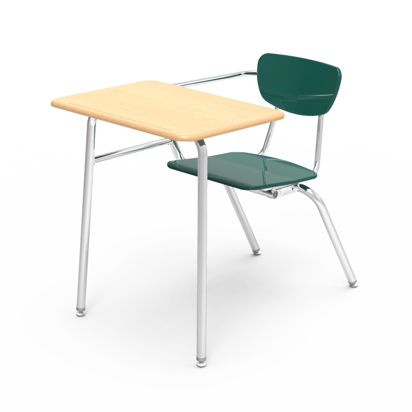 Virco 3400NBRM - Combo Desk with 18" Hard Plastic Seat, 18" x 24" Hard Plastic Top, no bookrack (Virco 3400NBRM) - SchoolOutlet