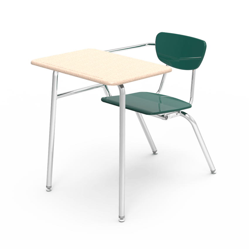 Virco 3400NBRM - Combo Desk with 18" Hard Plastic Seat, 18" x 24" Hard Plastic Top, no bookrack (Virco 3400NBRM) - SchoolOutlet