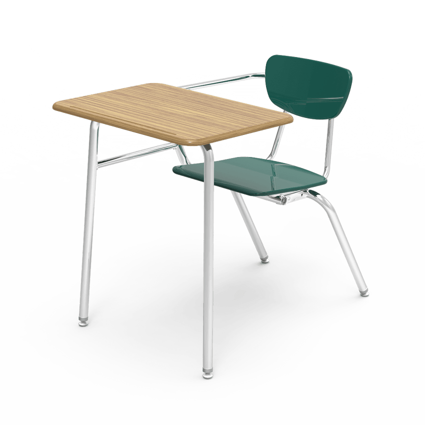 Virco 3400NBRM - Combo Desk with 18" Hard Plastic Seat, 18" x 24" Hard Plastic Top, no bookrack (Virco 3400NBRM) - SchoolOutlet