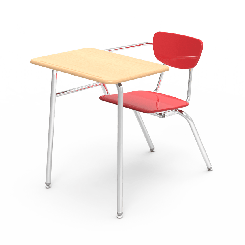 Virco 3400NBRM - Combo Desk with 18" Hard Plastic Seat, 18" x 24" Hard Plastic Top, no bookrack (Virco 3400NBRM) - SchoolOutlet