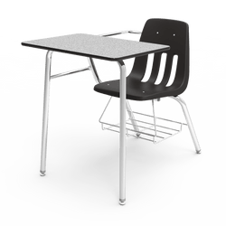 Virco 9400BR Student Combo Desk with 18" Seat, 18" x 24" High-Pressure Laminate Top, Bookrack for School and Classrooms