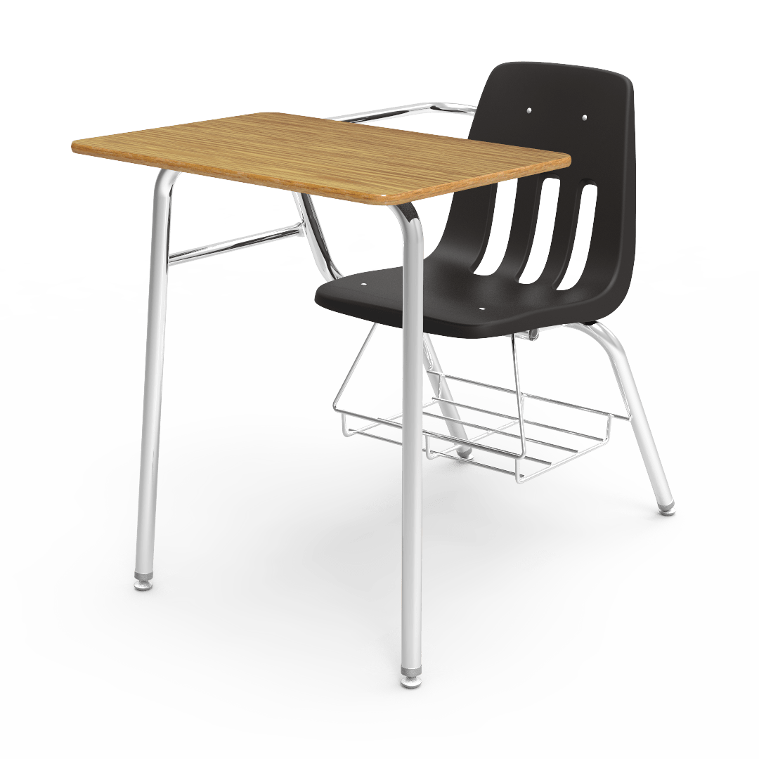 Virco 9400BR Classroom Combination Desk with Chair for Schools, 5th Grade - Adult Students - Combo Desk - SchoolOutlet