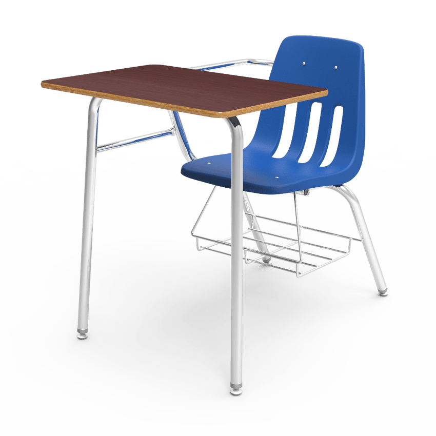 Virco 9400BR Student Combo Desk with 18" Seat, 18" x 24" High-Pressure Laminate Top, Bookrack for School and Classrooms - SchoolOutlet