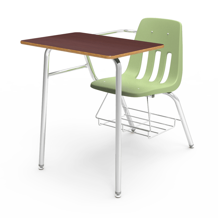 Virco 9400BR Student Combo Desk with 18" Seat, 18" x 24" High-Pressure Laminate Top, Bookrack for School and Classrooms - SchoolOutlet