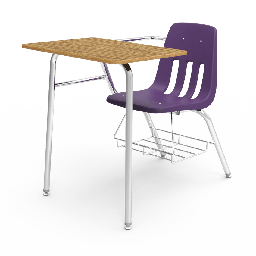 Virco 9400BR Student Combo Desk with 18" Seat, 18" x 24" High-Pressure Laminate Top, Bookrack for School and Classrooms - SchoolOutlet