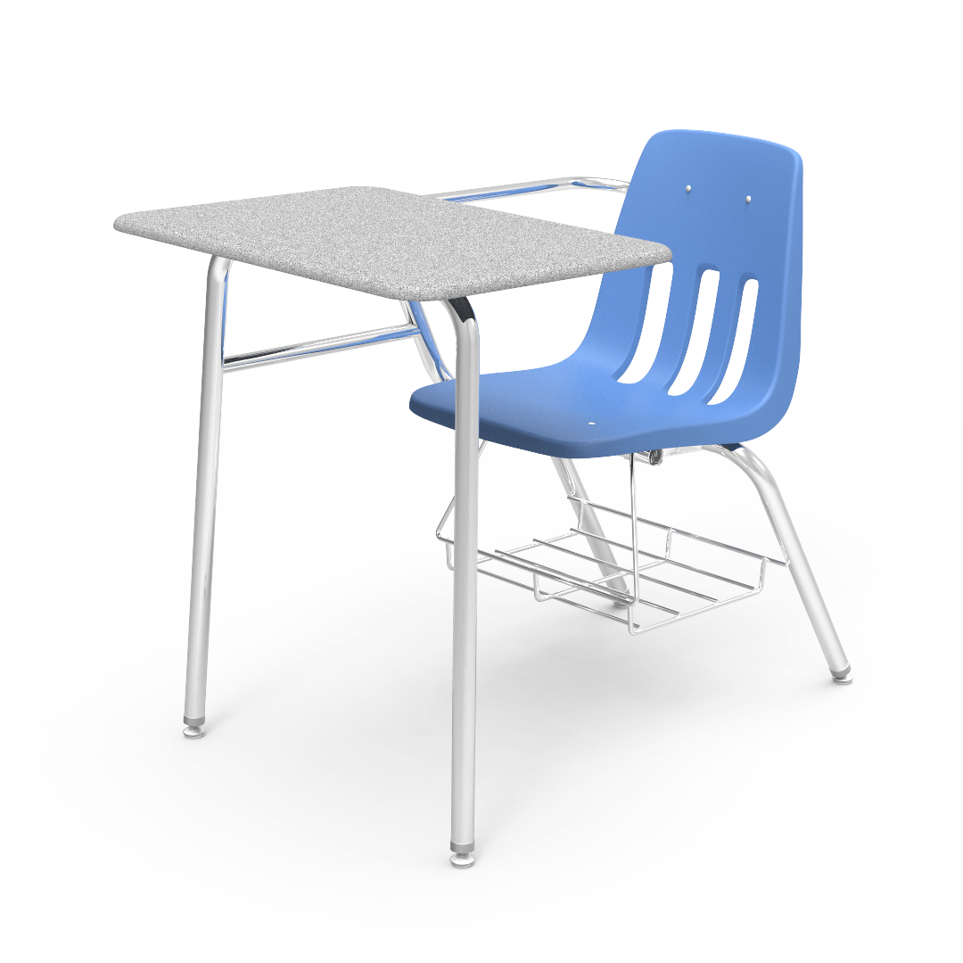 Virco 9400BRM Student Combo Desk with 18" Seat, 18" x 24" High-Pressure Hard Plastic Top, Bookrack for School and Classrooms - SchoolOutlet