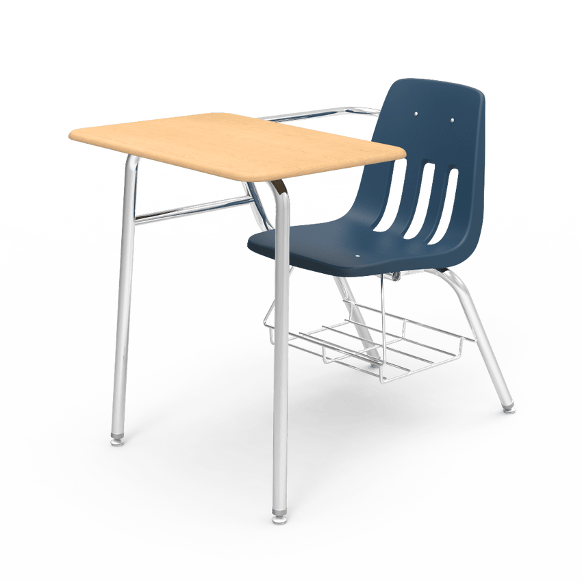 Virco 9400BRM Student Combo Desk with 18" Seat, 18" x 24" High-Pressure Hard Plastic Top, Bookrack for School and Classrooms - SchoolOutlet