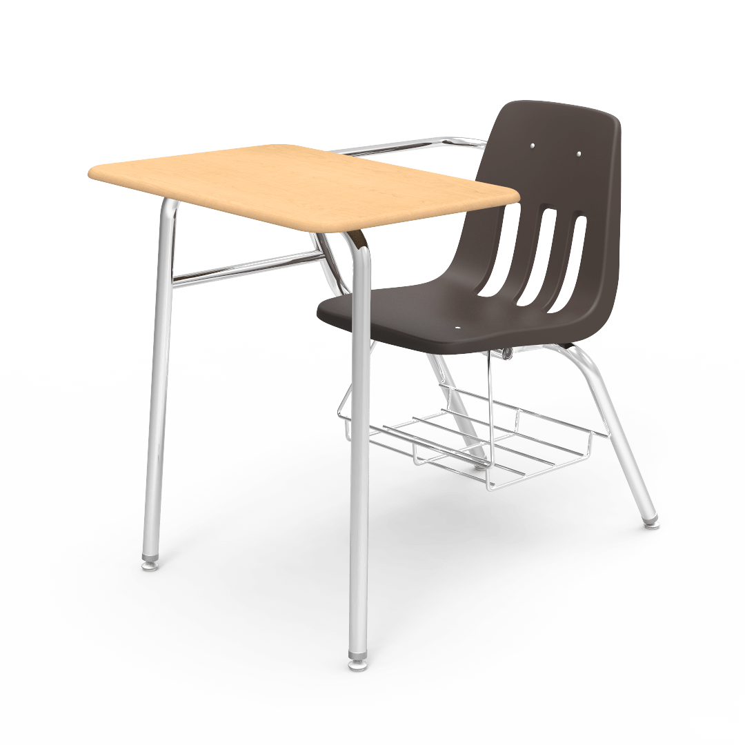 Virco 9400BRM Student Combo Desk with 18" Seat, 18" x 24" High-Pressure Hard Plastic Top, Bookrack for School and Classrooms - SchoolOutlet