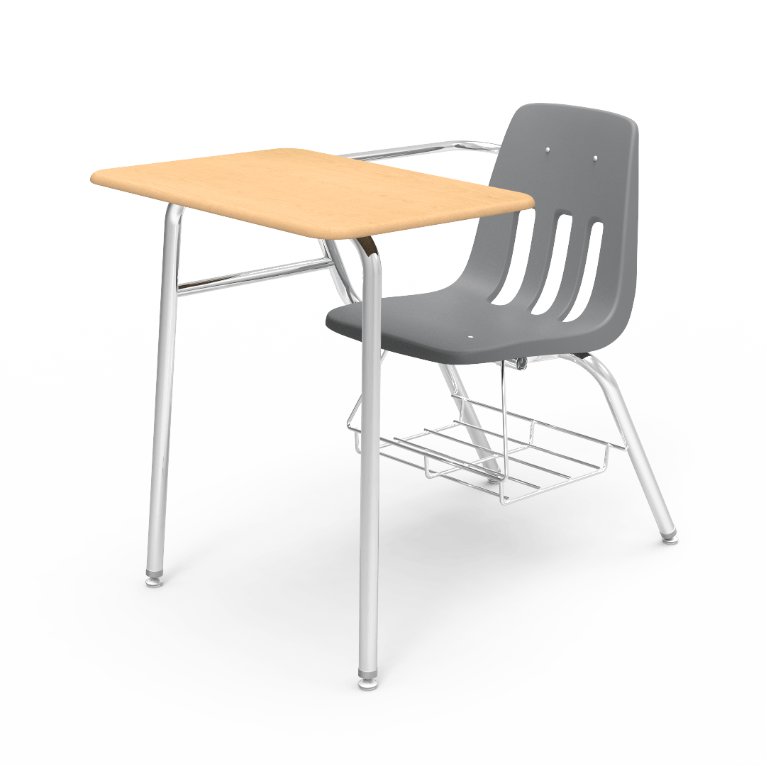 Virco 9400BRM Student Combo Desk with 18" Seat, 18" x 24" High-Pressure Hard Plastic Top, Bookrack for School and Classrooms - SchoolOutlet