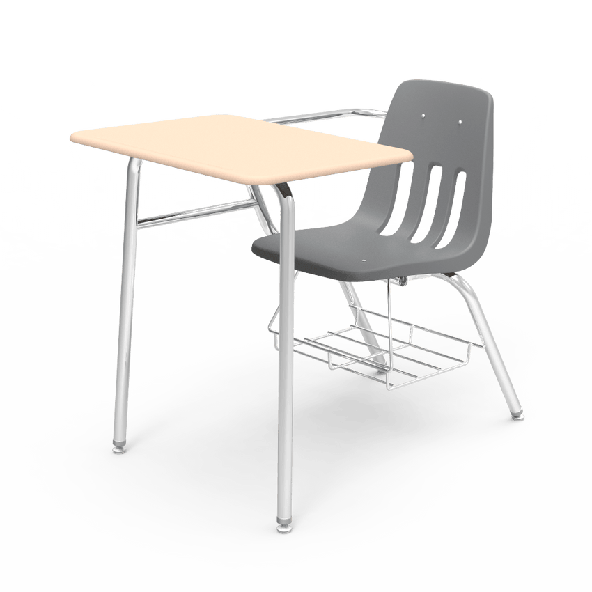 Virco 9400BRM Student Combo Desk with 18" Seat, 18" x 24" High-Pressure Hard Plastic Top, Bookrack for School and Classrooms - SchoolOutlet