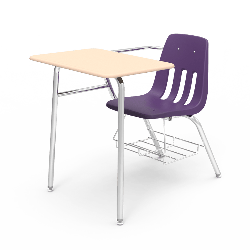 Virco 9400BRM Student Combo Desk with 18" Seat, 18" x 24" High-Pressure Hard Plastic Top, Bookrack for School and Classrooms - SchoolOutlet