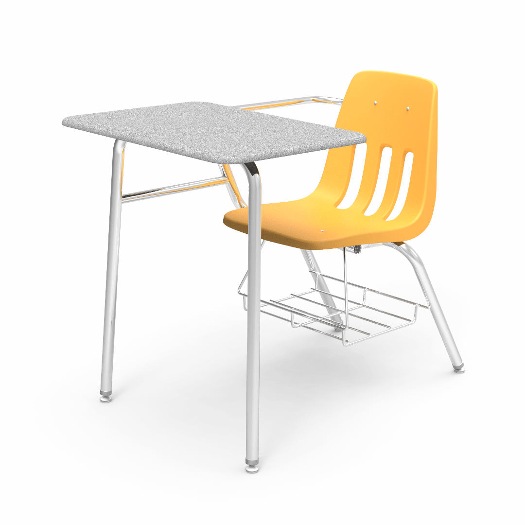 Virco 9400BRM Student Combo Desk with 18" Seat, 18" x 24" High-Pressure Hard Plastic Top, Bookrack for School and Classrooms - SchoolOutlet