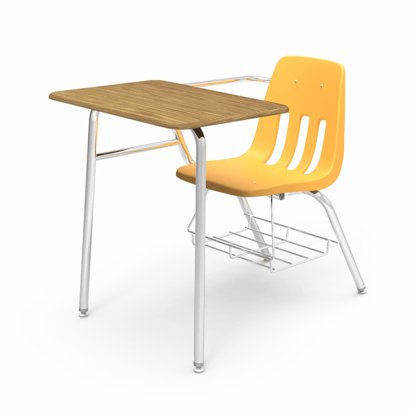 Virco 9400BRM Student Combo Desk with 18" Seat, 18" x 24" High-Pressure Hard Plastic Top, Bookrack for School and Classrooms - SchoolOutlet