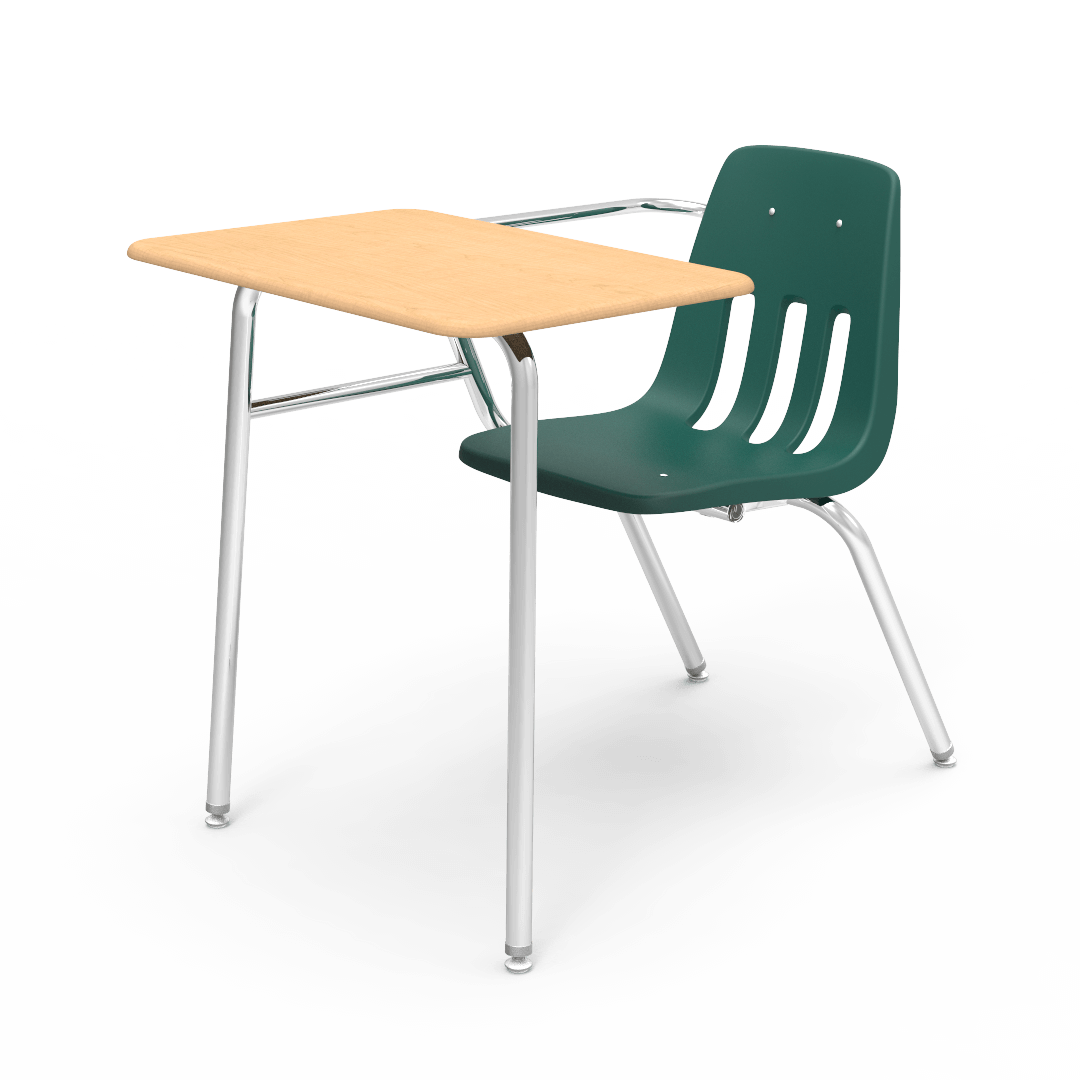 Virco 9400NBRM - Combo Desk with 18" Seat, 18" x 24" Hard Plastic Top, No Bookrack (Virco 9400NBRM) - SchoolOutlet