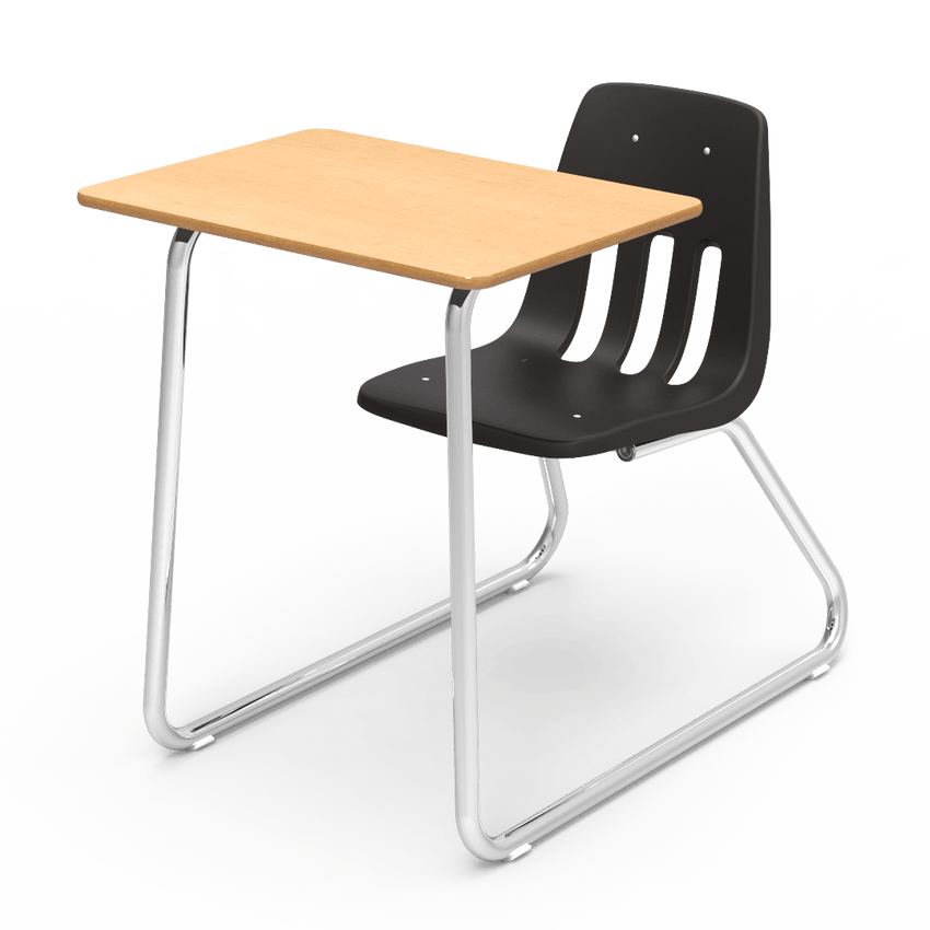 Virco 9640NBR - 9000 Series Sled-Based Combo Desk with Laminate Top and No Bookrack (Virco 9640NBR) - SchoolOutlet