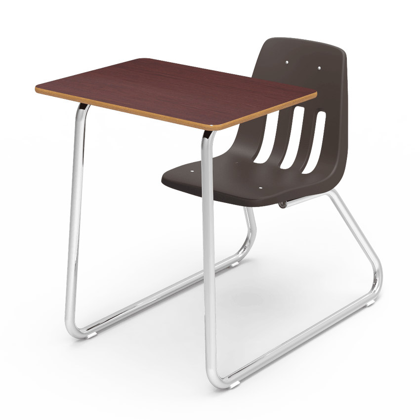 Virco 9640NBR - 9000 Series Sled-Based Combo Desk with Laminate Top and No Bookrack (Virco 9640NBR) - SchoolOutlet
