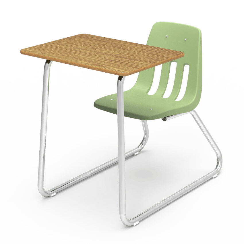 Virco 9640NBR - 9000 Series Sled-Based Combo Desk with Laminate Top and No Bookrack (Virco 9640NBR) - SchoolOutlet
