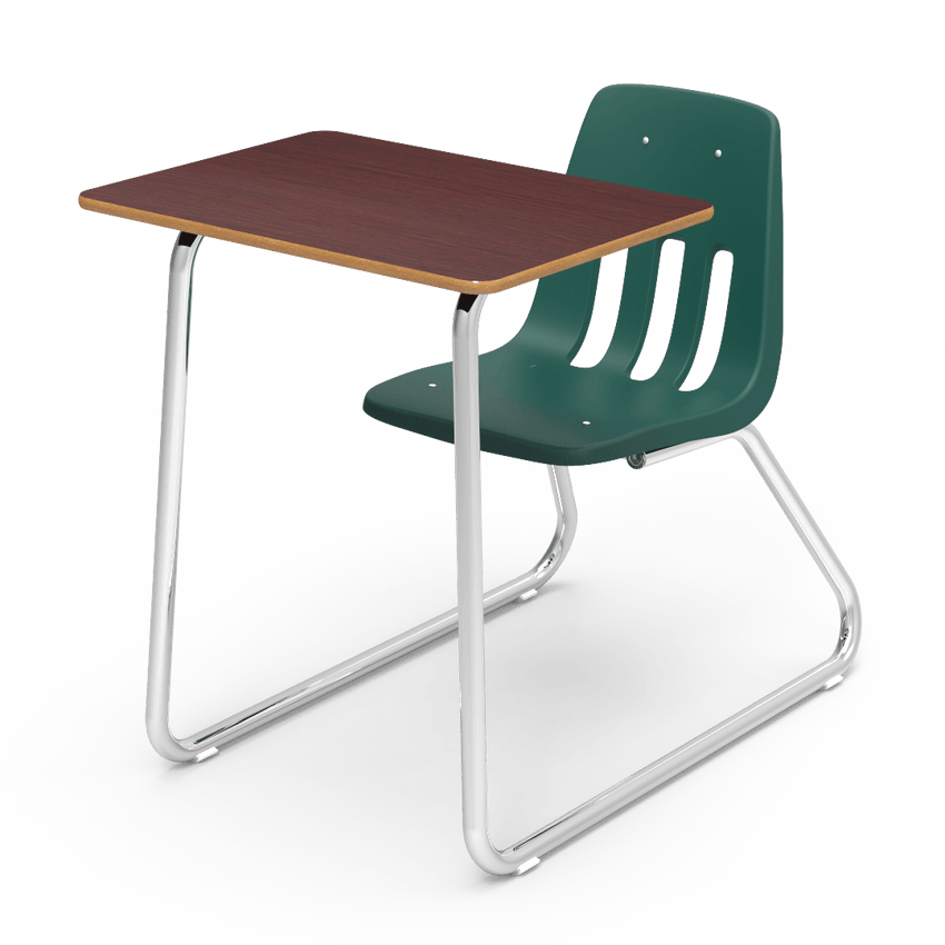 Virco 9640NBR - 9000 Series Sled-Based Combo Desk with Laminate Top and No Bookrack (Virco 9640NBR) - SchoolOutlet
