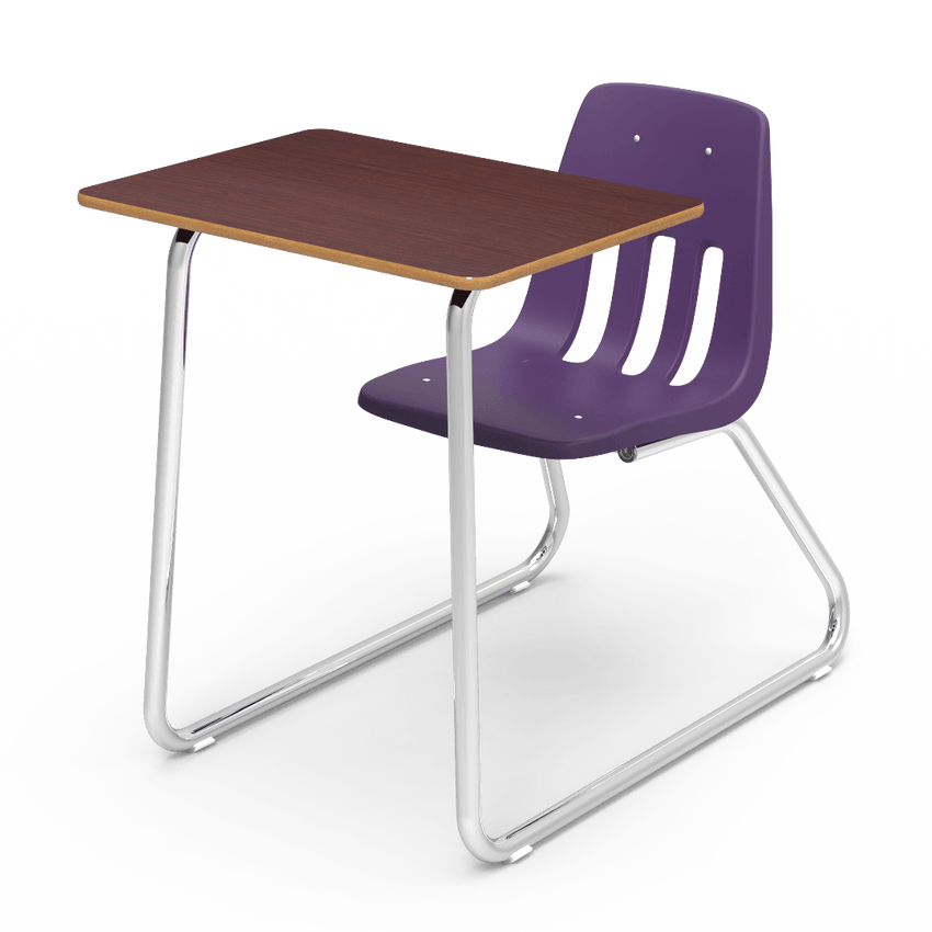 Virco 9640NBR - 9000 Series Sled-Based Combo Desk with Laminate Top and No Bookrack (Virco 9640NBR) - SchoolOutlet
