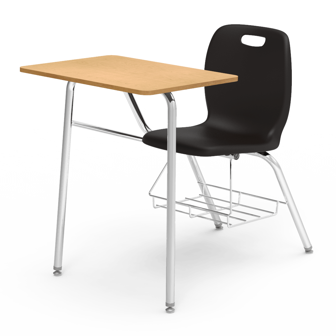 Virco N2 Series Combo School Desk - Laminate Top (Virco N240BR) - SchoolOutlet