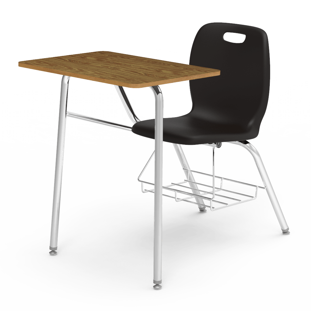 Virco N2 Series Combo School Desk - Laminate Top (Virco N240BR) - SchoolOutlet