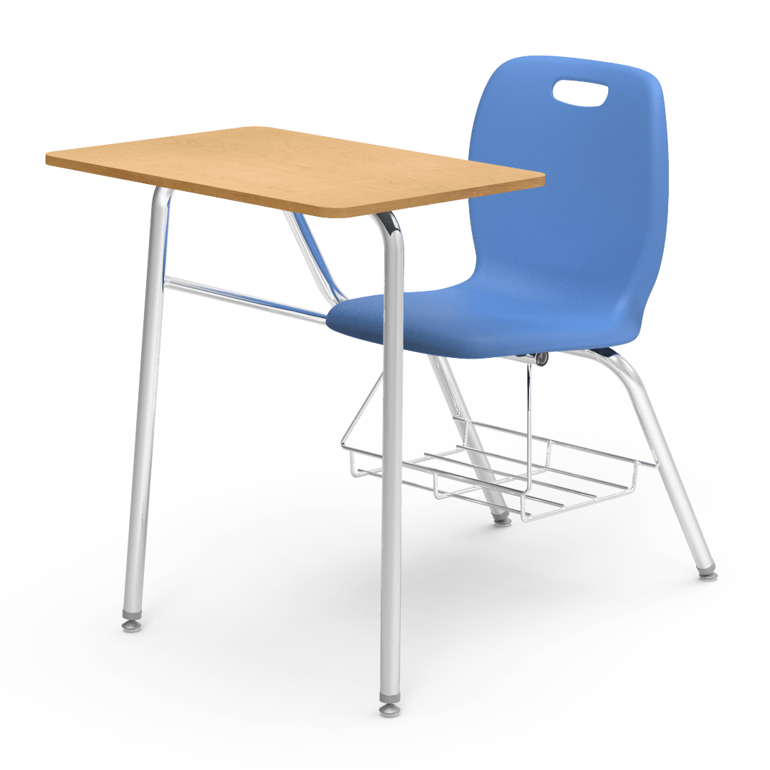 Virco N2 Series Combo School Desk - Laminate Top (Virco N240BR) - SchoolOutlet