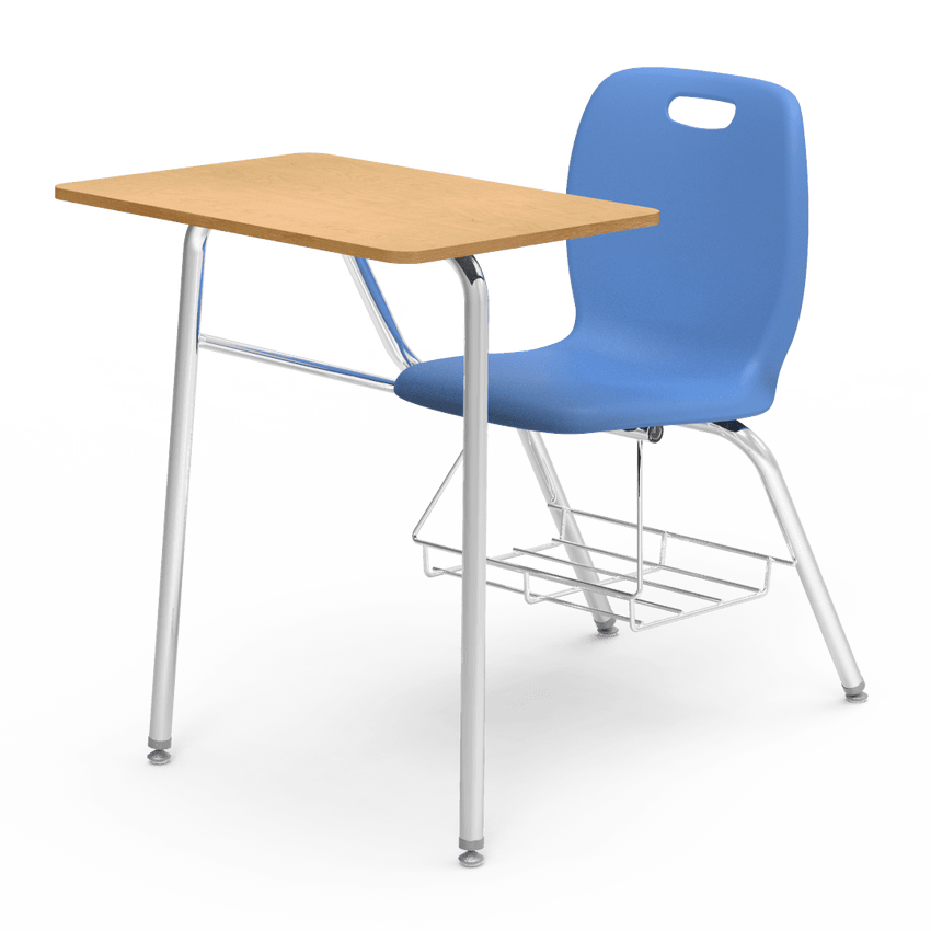 Virco N2 Series Combo School Desk - Laminate Top (Virco N240BR) - SchoolOutlet