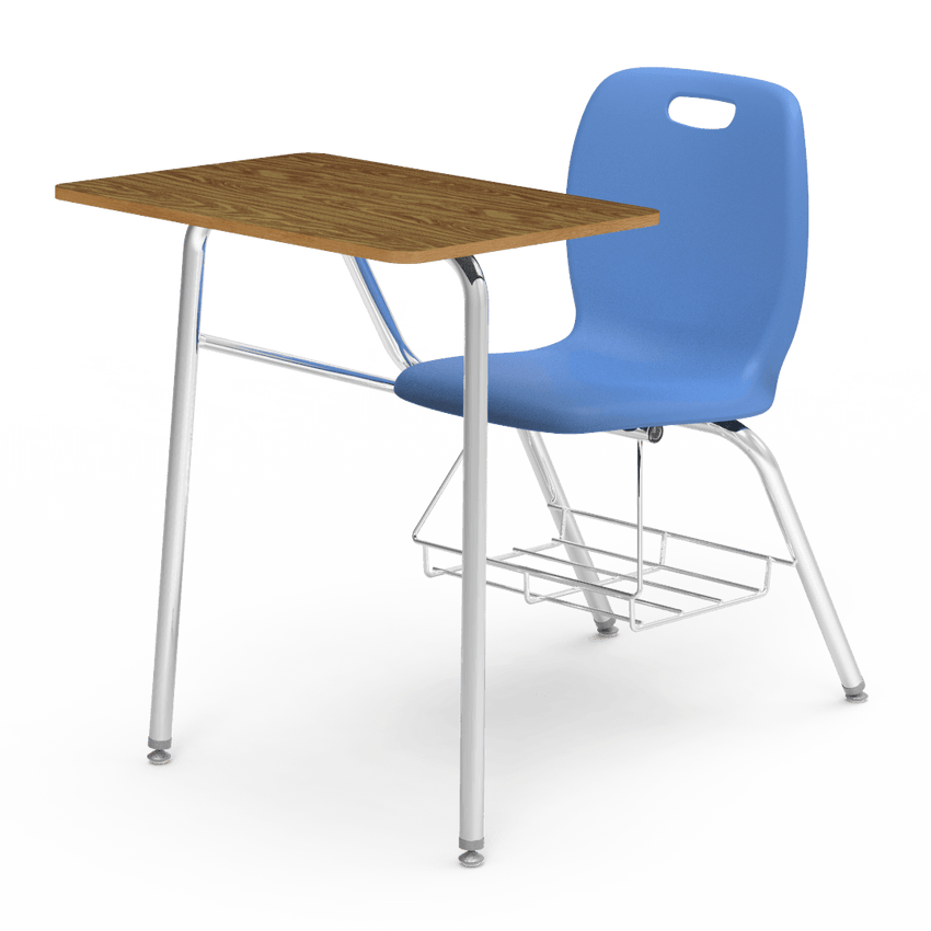 Virco N2 Series Combo School Desk - Laminate Top (Virco N240BR) - SchoolOutlet