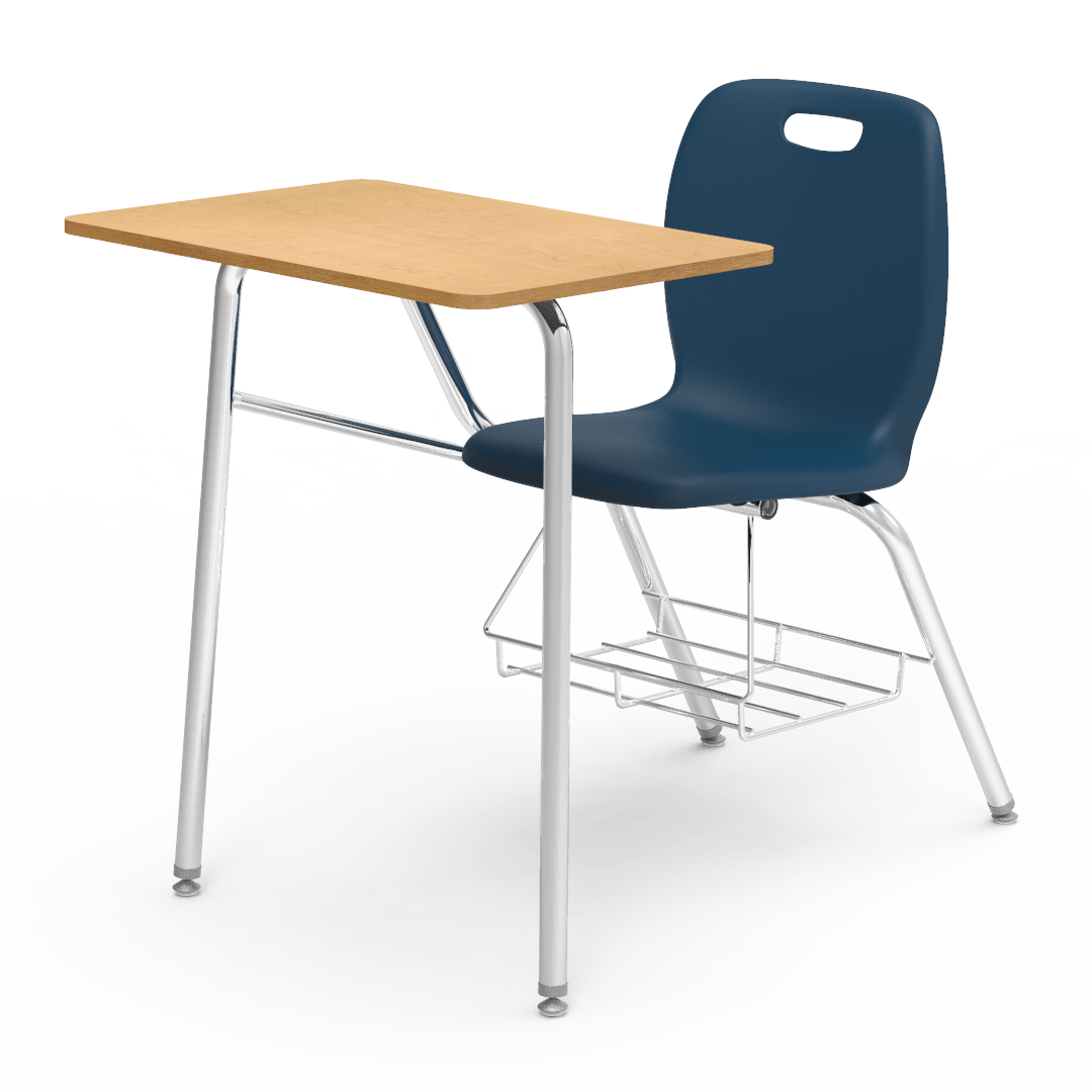 Virco N2 Series Combo School Desk - Laminate Top (Virco N240BR) - SchoolOutlet