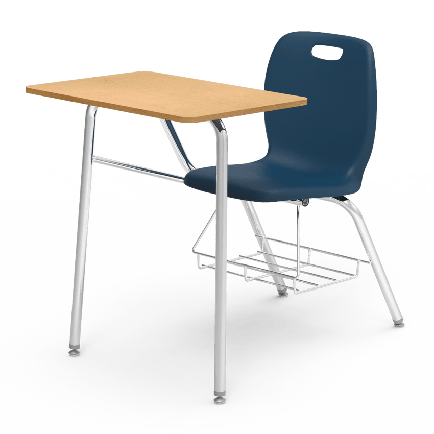 Virco N2 Series Combo School Desk - Laminate Top (Virco N240BR) - SchoolOutlet