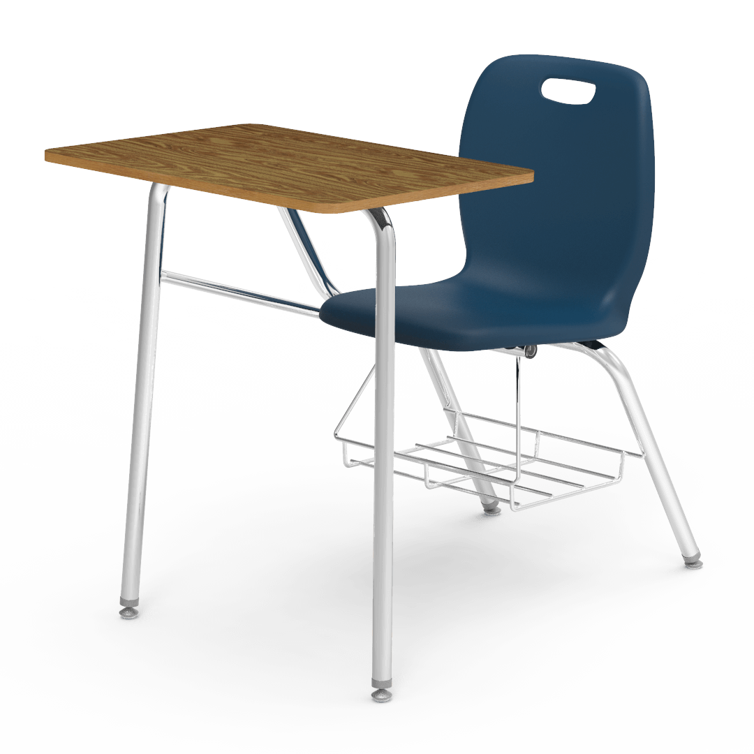 Virco N2 Series Combo School Desk - Laminate Top (Virco N240BR) - SchoolOutlet