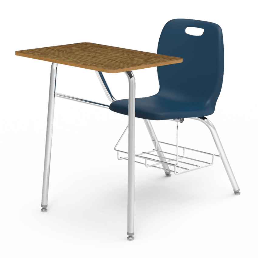 Virco N2 Series Combo School Desk - Laminate Top (Virco N240BR) - SchoolOutlet