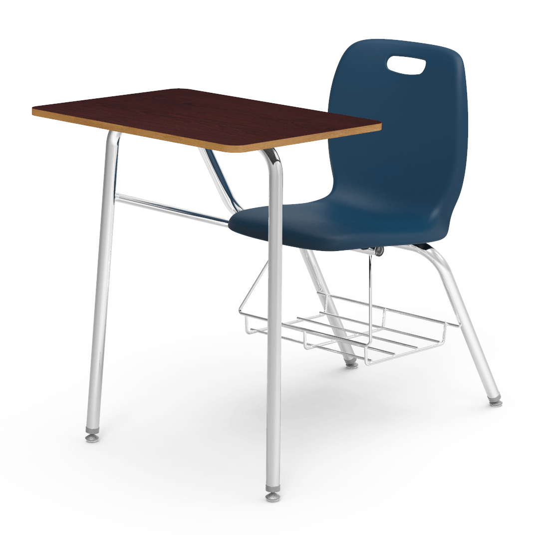 Virco N2 Series Combo School Desk - Laminate Top (Virco N240BR) - SchoolOutlet